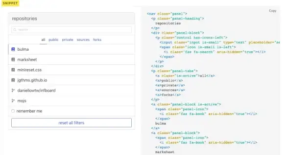 CSS框架|Flexbox布局 Bulma 开源现代 CSS 框架，基于 Flexbox 技术实现高效网页布局