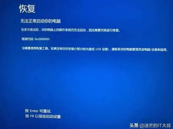 蓝屏警告💻电脑蓝屏0xc0000001无法进入安全模式解决方法