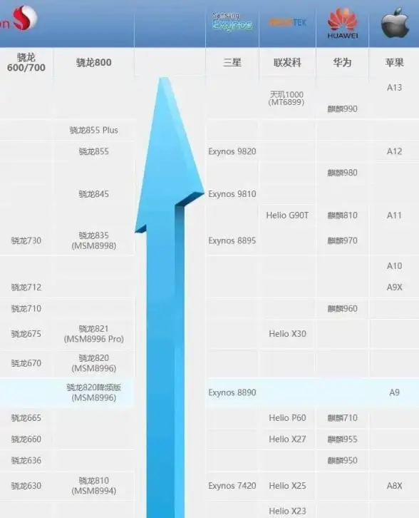 芯片排行🌟性能对决｜芯片性能排名天梯图：一览高端芯片竞争新格局